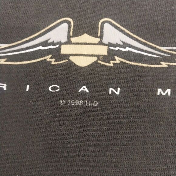 Vintage 1998 Harley-Davidson Cedar Rapids Iowa Black T Shirt Size XL - Picture 6 of 8